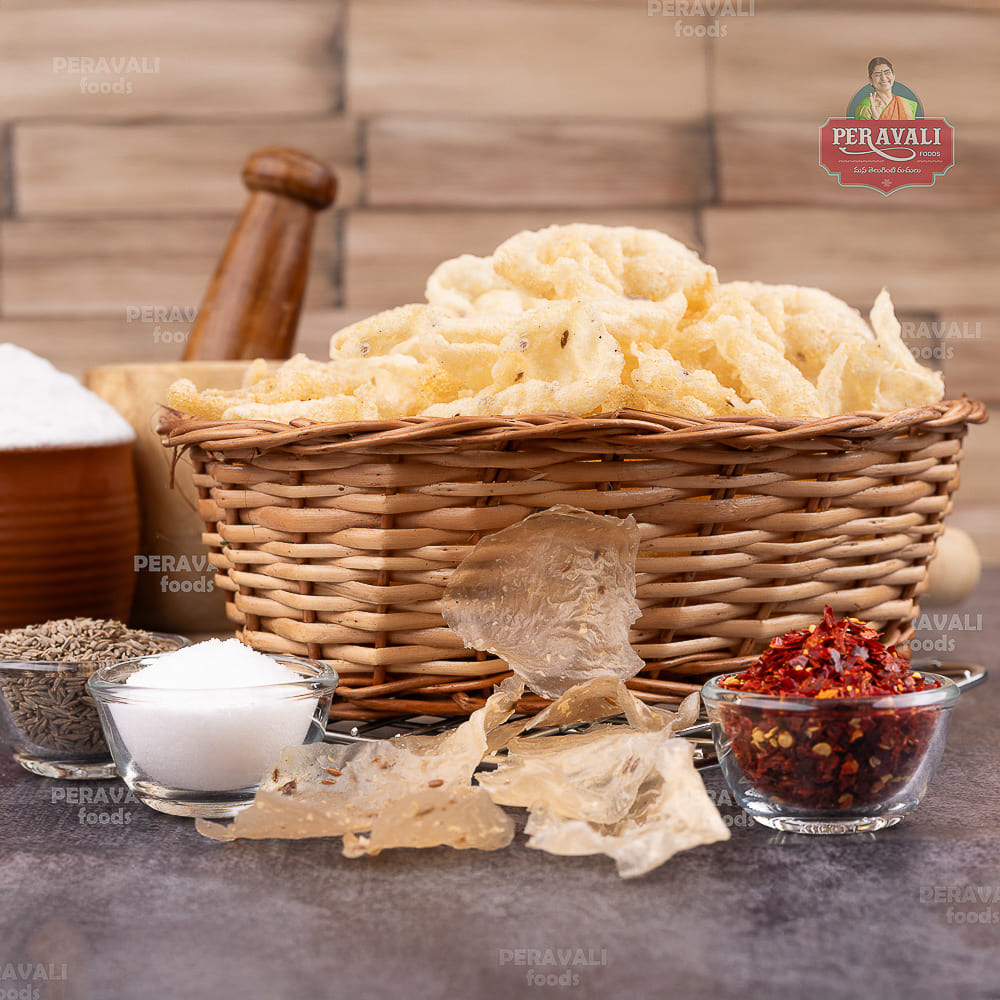 Biyyam Vadiyalu (Rice Fryums)