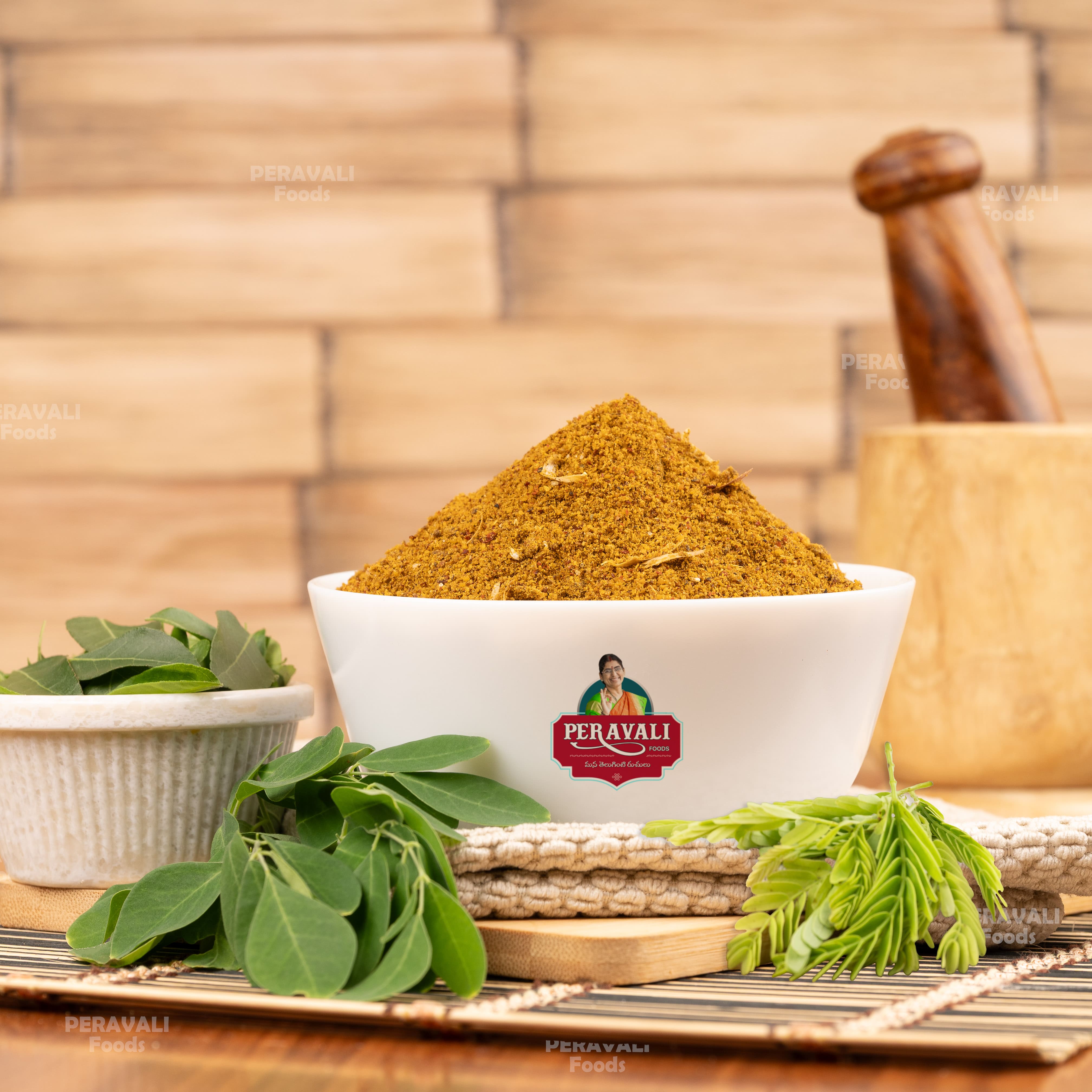 3 Sister's Kaaram Podi (chintaaku, karivepaku, munagaku)