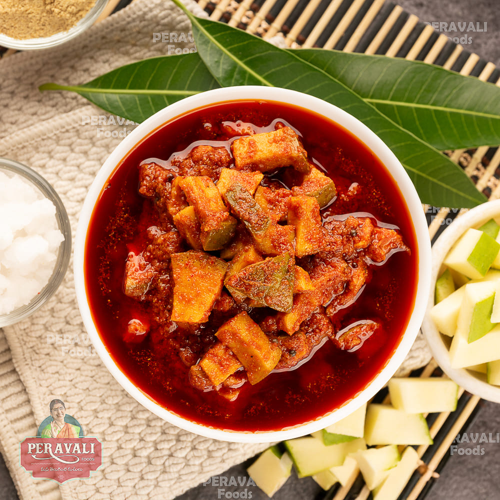 Avakaya with nuvvula nune