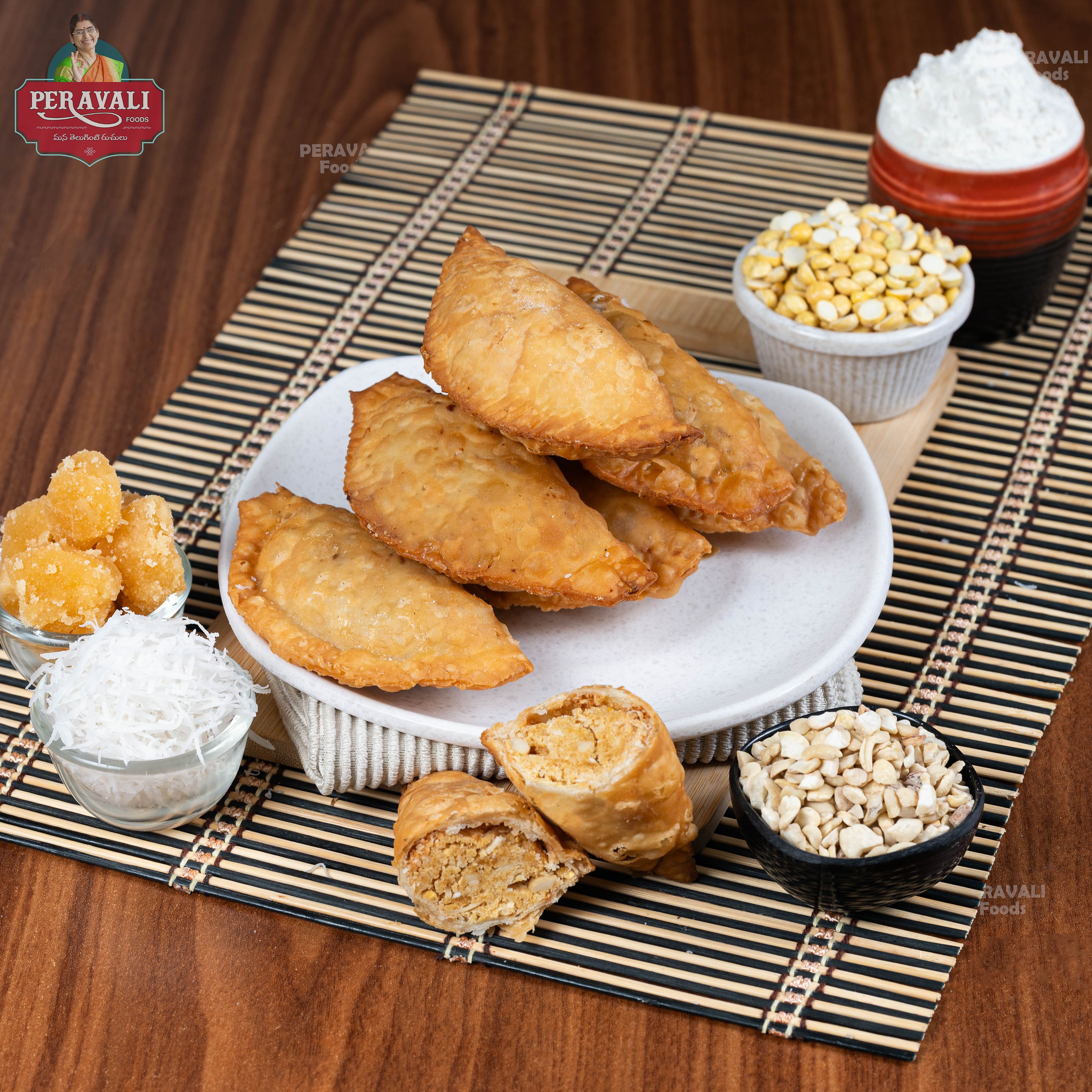 Kajjikayalu (Putnala Pappu Stuffed)